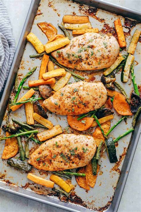 Drizzle half the sauce over the chicken and veggies (reserving the other half for later) and toss to combine. Sheet Pan Garlic Paprika Chicken and Veggies | The Recipe ...