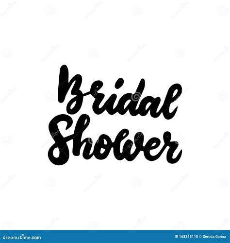 Bridal Shower Handwritten Lettering Stock Vector Illustration Of Love