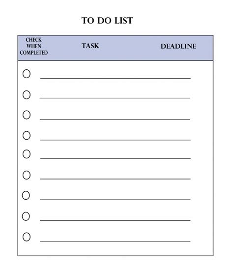 Printable Employee Task List Template Printable Templates