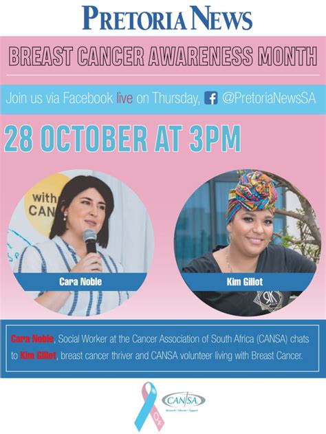 Cansa Speaks Pretoria News Facebook Session Breast Cancer Awareness