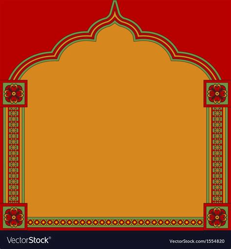 Indian Pattern Frame Royalty Free Vector Image