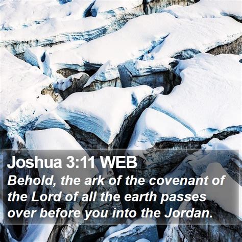 Joshua 311 Web Behold The Ark Of The Covenant Of The Lord Of