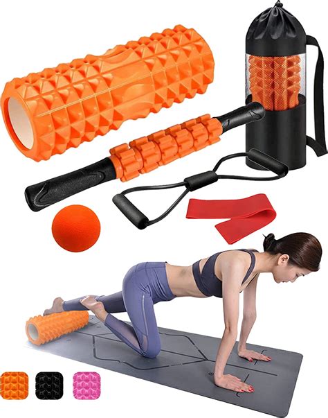 Foam Roller Set Includes Hollow Core Massage Rollermuscle Roller Stickmassage Ballstretching