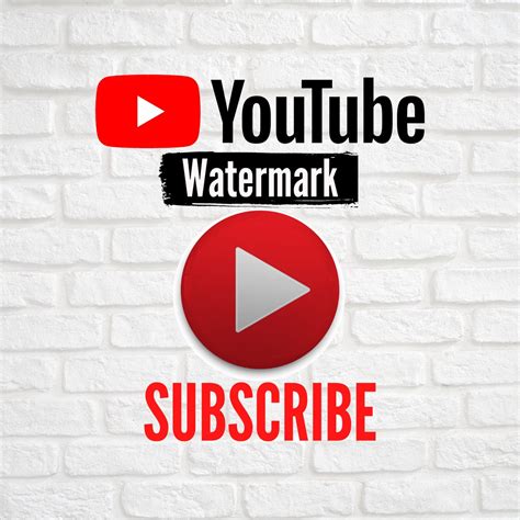Youtube Subscribe Watermark Button Instant Download 1 Png File Branding