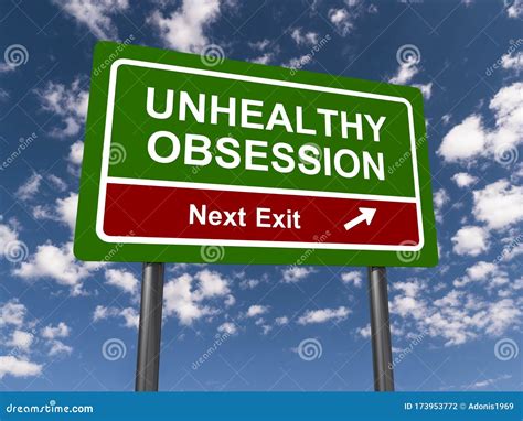 Unhealthy Obsession Traffic Sign Stock Illustration Illustration Of