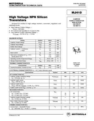 Mj Datasheet Equivalent Cross Reference Search Transistor Catalog