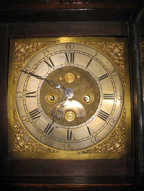 Antiques Atlas Carved Oak Brass Face Grandfather Clock