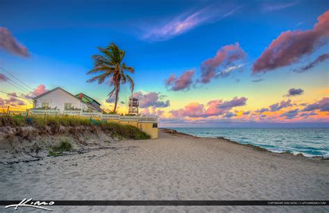 House Of Refuge At Beach Stuart Florida Sunset Hdr Photography By