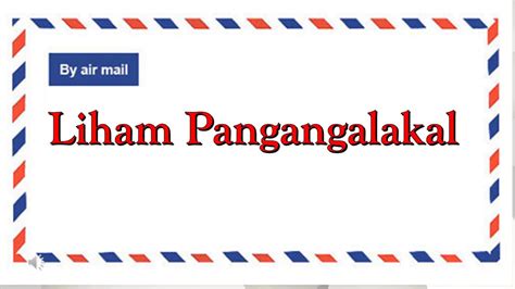 Liham Pangangalakal In English J Net Usa