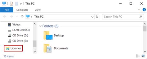 Show Or Hide Libraries In File Explorer On Windows 10