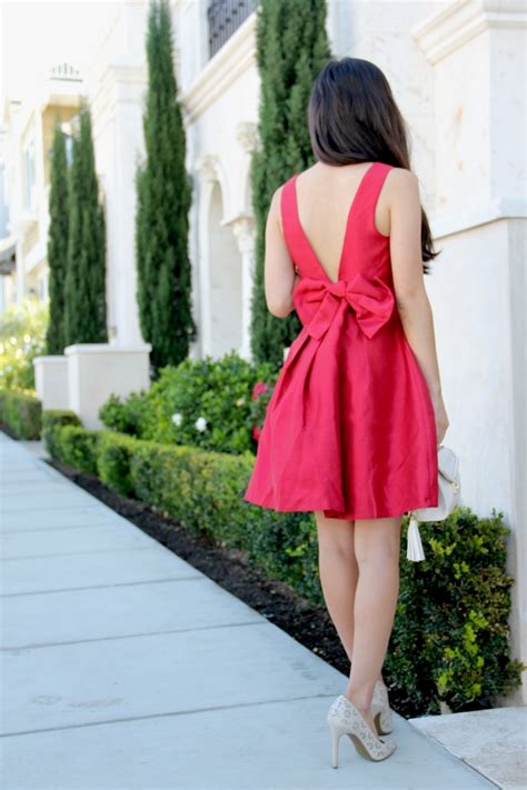 Little Miss Haute Couture Lady In Red Bow Back Dress