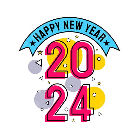 Colorful And Trendy New Year 2024 Design Vector New Year 2024 New