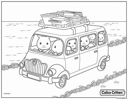 Critters Coloring Travel Calico Pages Printable Bus