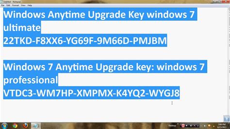 Windows 7 Ultimate Product Key 2018 100 Working 3264