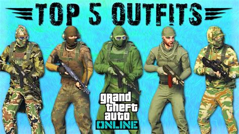 Gta 5 Online Top 5 Military Camo Outfits Best Military Outfits In