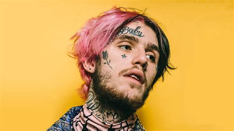 4k Free Download Short Pink Black Hair Lil Peep With Tattoos On Neck