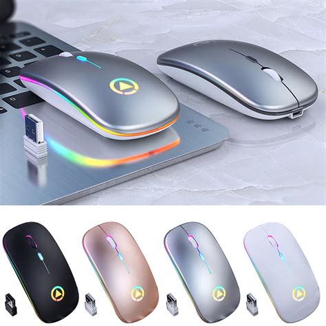 Mouse Wireless Mouse 24ghz Usb Rechargeable Mouse With Rgb Backlit For