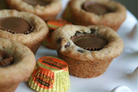 Mini Chocolate Chip Cookies With Mini Reeses Peanut Butter Cups