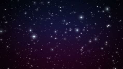 Stars In The Sky Looped Animation Beautiful Night With Twinkling