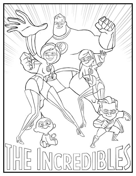 The Incredibles Characters Coloring Page Download Print Or Color