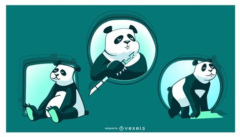 Ejemplo Lindo De La Panda Descargar Vector