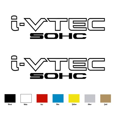 2x I Vtec Sohc 10 X 25 Vinyl Decal Sticker Honda Accord Civic