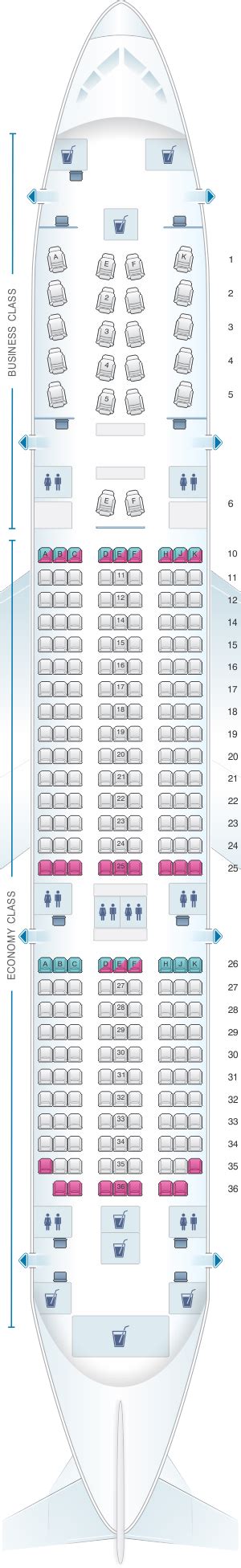 Seat Map Qatar Airways Boeing B787 Dreamliner 254pax Seatmaestro