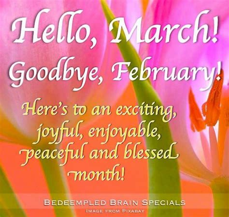 Goodbye February March Quotes Hello March Hello March Images