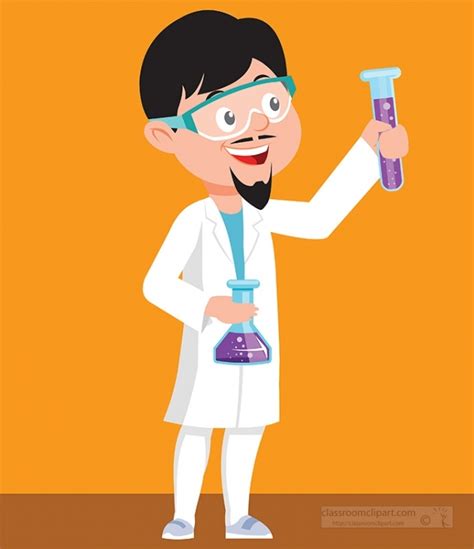 Science Clipart Clipart Of Man Holding Test Tube In Laboratory Science