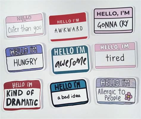 Hello Im Stickers The Stationery