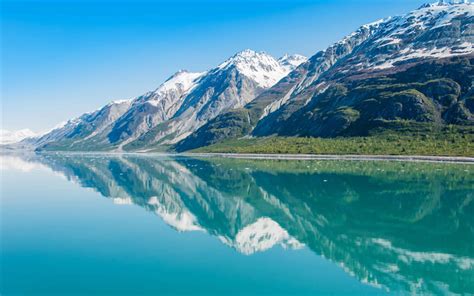 Descargar Fondos De Pantalla Alaska 4k Azul Lago Montañas Estados