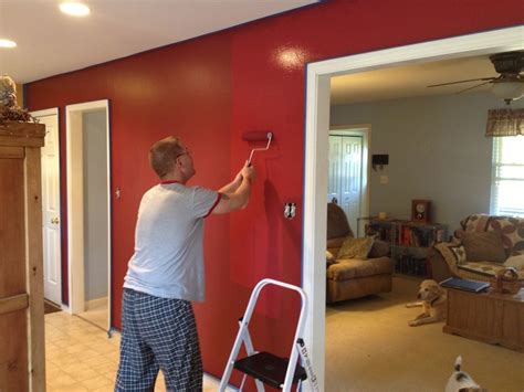 27 kitchens with colorful accents. Cabin red accent walls in kitchen/dining room | Decorating ...