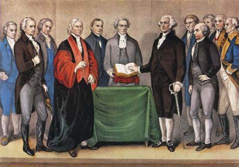 Washington George Washington Being Sworn In As Us