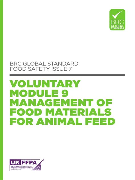 Brc Global Standard Food Safety Issue 7 Voluntary Module 9 Management