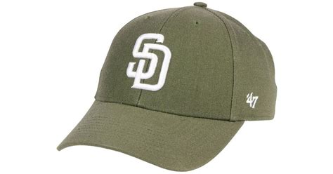 47 Brand San Diego Padres Olive Mvp Cap In Green For Men Lyst