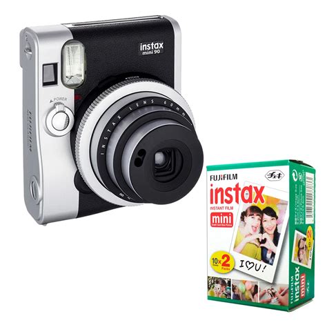 Fujifilm Instax Mini 90 Neo Classic Black Instant Film Camera Fuji Instax Mini Instant White