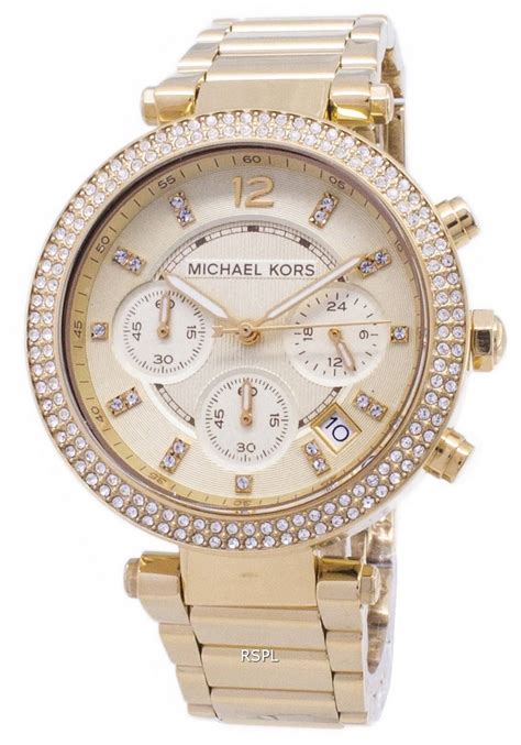 michael kors parker glitz chronograph crystals mk5354 womens watch nz