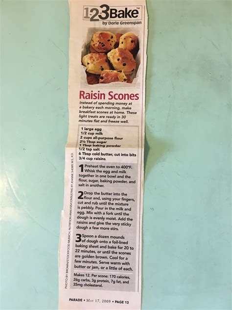 Cups quaker oats (quick or old fashioned, uncooked). Raisin scones | Raisin scones, Breakfast scones, Scones