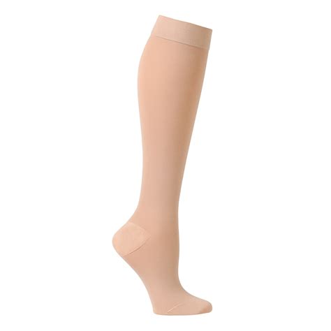 Support Plus Womens Opaque Closed Toe Petite Height Firm Compression