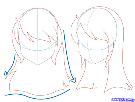 Learn How To Draw Girl Hair Anime Hair Anime Draw Japanese Anime