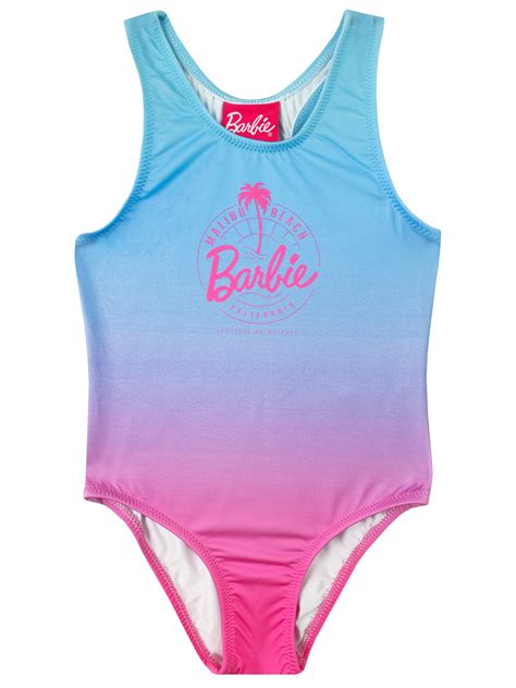 Barbie Girls Malibu Swimwear Pink Sizes 4 14