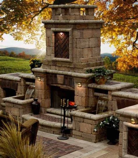 Large Luxury Outdoor Fireplaces Ideas | Creative ...