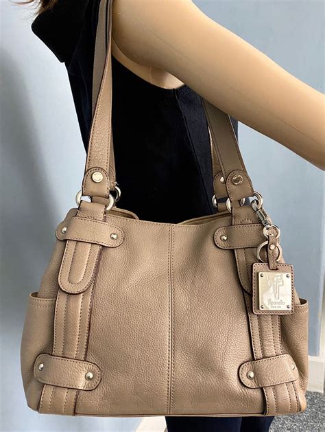 Tignanello Purse Vintage Bag Taupe Handbag Pocketbook Etsy Taupe