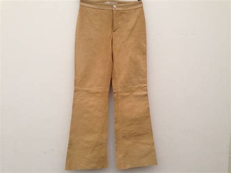 Tommy Hilfiger Vintage Leather Pants 1980s Bell Bottoms Etsy