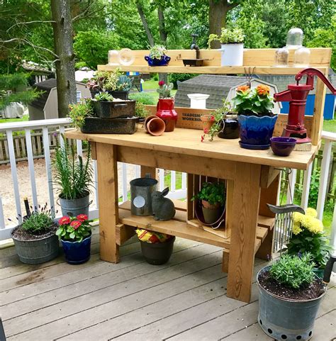 Potting Table Ideas Outdoor | Potting tables, Potting ...