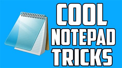 Cool Notepad Tricks For Windows You Should Know Youtube