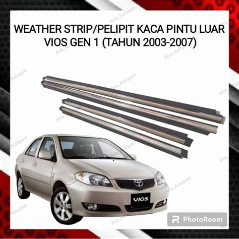 Jual Karet Pelipit Kaca Pintu Luar Vios Generasi Chrome Shopee