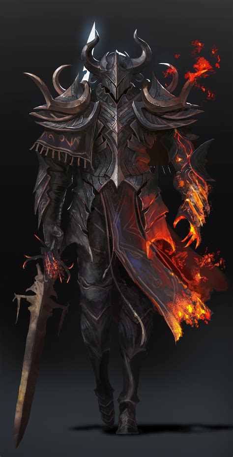 Black Knight Fantasy Concept Art Concept Art Characters Dark Fantasy Art
