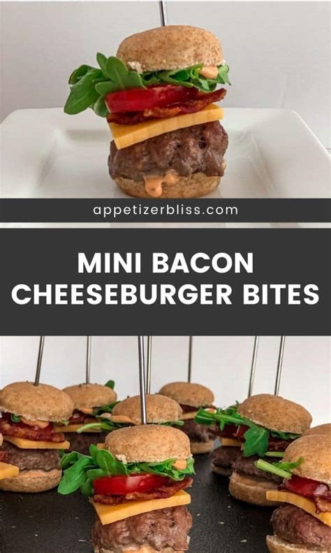 Mini Bacon Cheeseburger Bites Appetizer Bliss