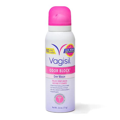 Vagisil Odor Block Feminine Dry Wash Deodorant Spray For Women 26 Oz